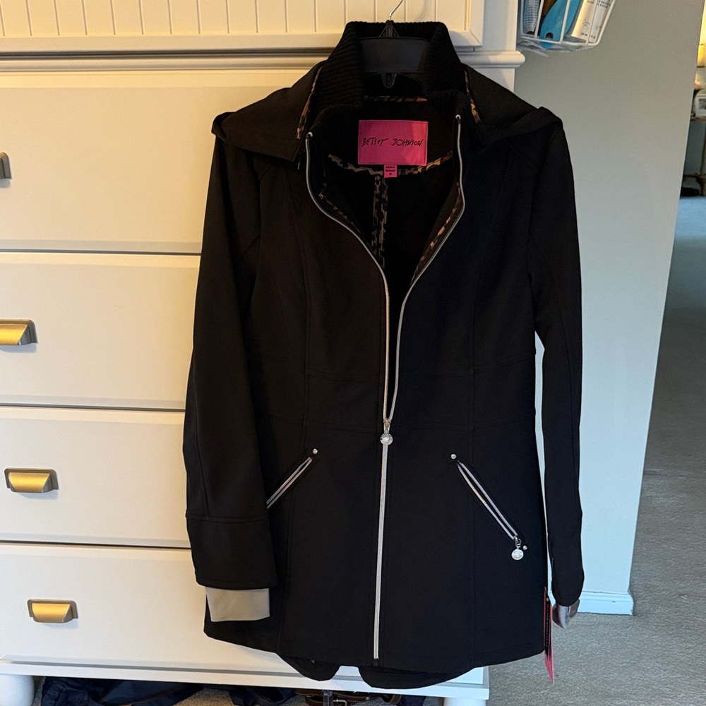 Betsey Johnson Women's Black Trench Coat